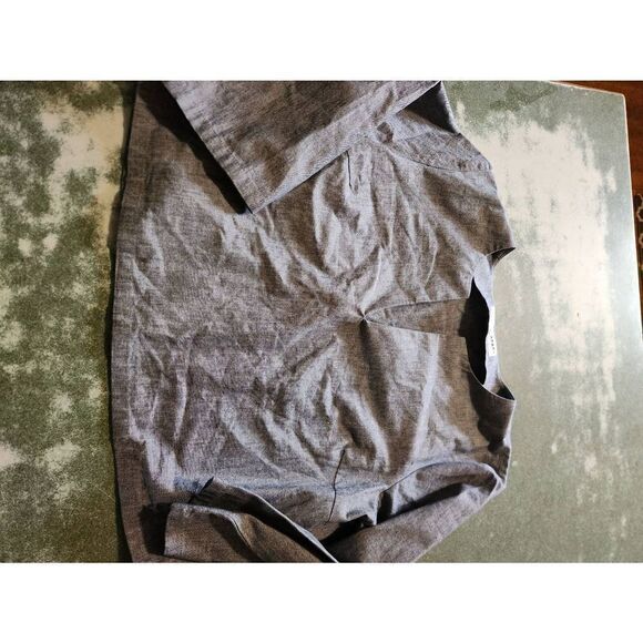 Apiece Apart Victory Cropped Top Blue Chambray Size 6 - Picture 2 of 5